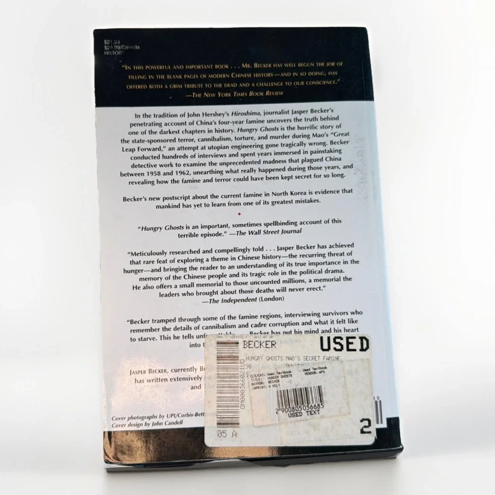 Hungry Ghosts : Mao's Secret Famine Paperback Jasper‎ Becker